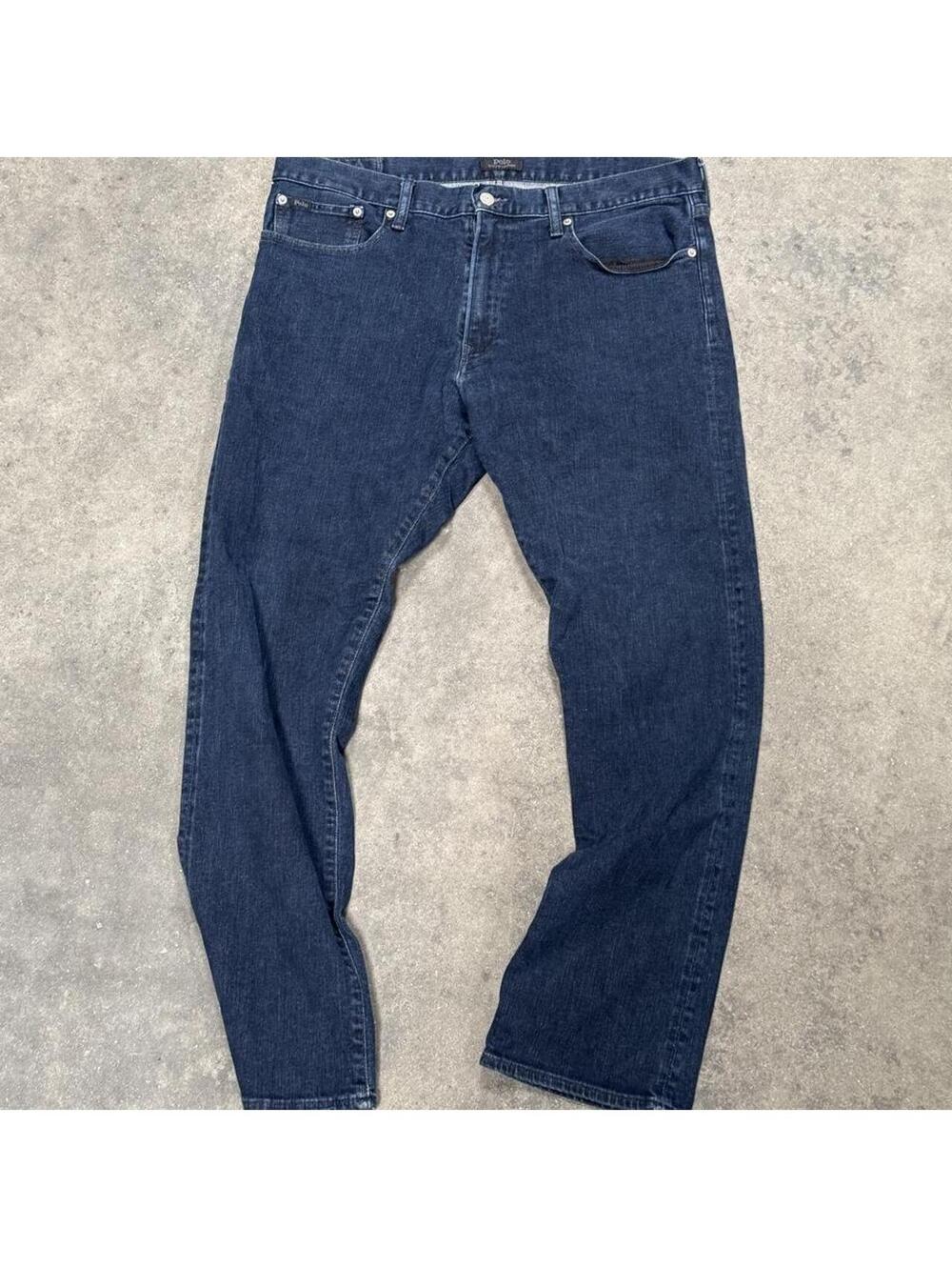 Polo Ralph Lauren Jeans Mens 36x32 Dark Wash Straight Fit Denim
